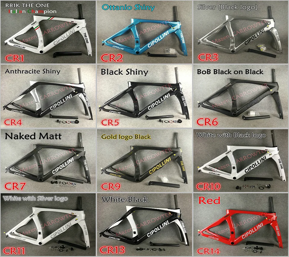 Discount 2018 latest T1000 3K/1K MCipollini RB1K THE ONE carbon road frame Cipollini XXS/XS/S/M/L/XL 24 color for selection 20