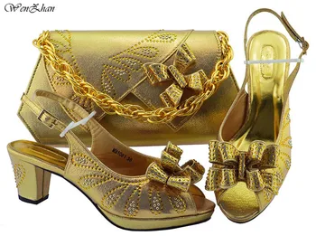 Gorgeous Gold Italian Women Wedding Shoes and Bag Set Decorated With Flower Nigerian Shoes and Matching Bags 6.5cm 38-43 B811-24
Gorgeous Gold Italian Women Wedding Shoes and Bag Set Decorated With Flower Nigerian Shoes and Matching Bags 6.5cm 38-43 B811-24