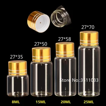 30PCS 8ML 15ML 20ML 25ML Transparent Small Glass Bottle with Screw Cap Mini Tiny Vials Containers Wishes Bottle Gold Metal Lid
30PCS 8ML 15ML 20ML 25ML Transparent Small Glass Bottle with Screw Cap Mini Tiny Vials Containers Wishes Bottle Gold Metal Lid