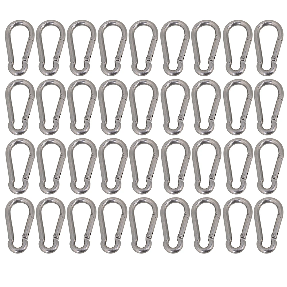 36pcs/lots 304 Stainless Steel 60mm Multifunctional Spring Snap Carabiner Quick Link Lock Ring Hook M6
36pcs/lots 304 Stainless Steel 60mm Multifunctional Spring Snap Carabiner Quick Link Lock Ring Hook M6