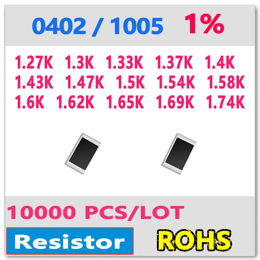 JASNPROSMA OHM 0402 F 1% 10000 шт., 1,27 K 1,3 K 1,33 K 1,37 K 1,4 K 1,43 K 1,47 K 1,5 K 1,54 K 1,58 K 1,62 K 1,6 K 1,69 K 1,65 K 1,74 K smd 1005
JASNPROSMA OHM 0402 F 1% 10000 шт., 1,27 K 1,3 K 1,33 K 1,37 K 1,4 K 1,43 K 1,47 K 1,5 K 1,54 K 1,58 K 1,62 K 1,6 K 1,69 K 1,65 K 1,74 K smd 1005