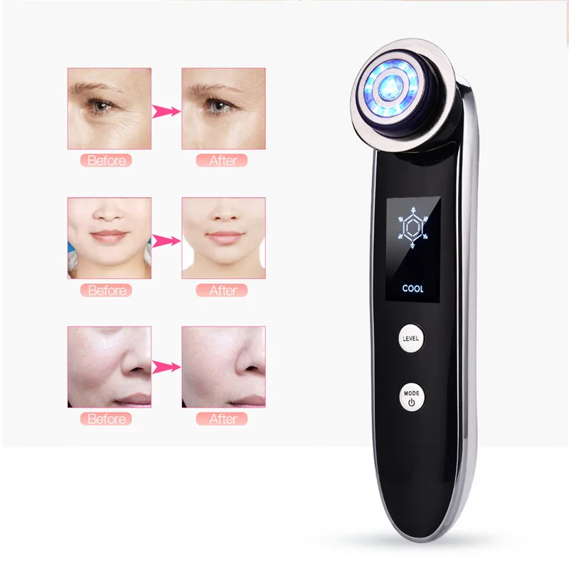 

RF EMS LED Photon Lights Skin Rejuvenation Instrument For Facial Lift Face Pore Cleanser Scrubber Wrinkle Remover Beauty Massage