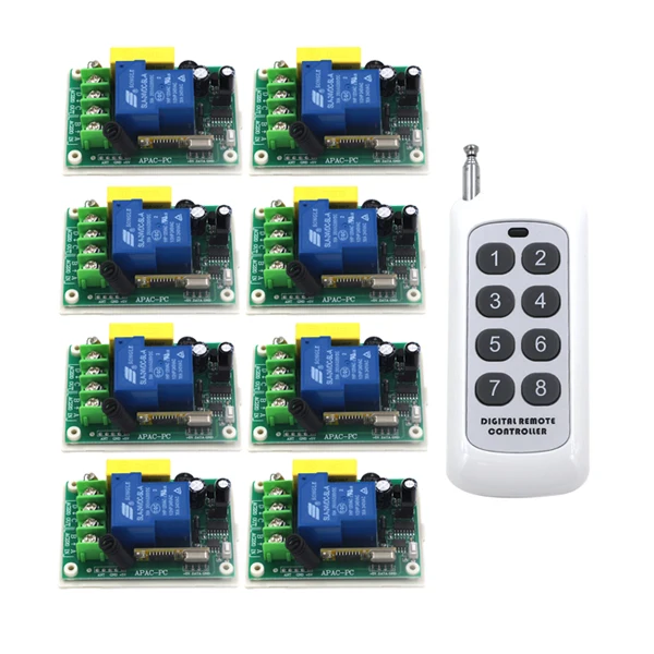 Free Shipping AC 220V 30A 1CH Wireless RF Remote Control Switch 1 Transmitter +8 Receiver SKU: 5245
Free Shipping AC 220V 30A 1CH Wireless RF Remote Control Switch 1 Transmitter +8 Receiver SKU: 5245