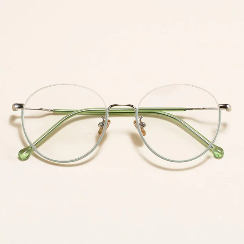 Retro Personality Eyewear Half Frame Metal Alloy Glasses Frames for Women Circular Optical prescription Eyeglasses
Retro Personality Eyewear Half Frame Metal Alloy Glasses Frames for Women Circular Optical prescription Eyeglasses