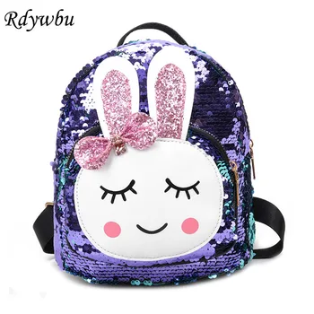 Rdywbu Mini Shining Sequins Backpack For Baby Girl Cute Rabbit Ear Fashion Small School Bag PU Leather Bow Travel RucksackB684
Rdywbu Mini Shining Sequins Backpack For Baby Girl Cute Rabbit Ear Fashion Small School Bag PU Leather Bow Travel RucksackB684