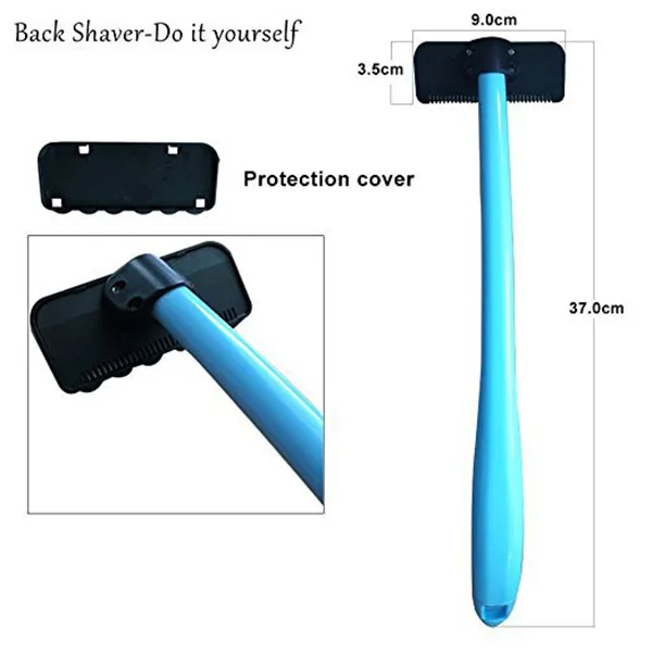 High Quality Men Manual Back Hair Shaver Plastic Long Handle Razor For All Body Parts Hair Blade face Back Legs