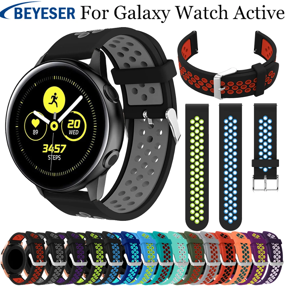 Soft Silicone Watchband for Samsung Galaxy Watch active classic Replacement Bracelet watch belt 20mm Strap Gear S2/Sport straps 
Soft Silicone Watchband for Samsung Galaxy Watch active classic Replacement Bracelet watch belt 20mm Strap Gear S2/Sport straps