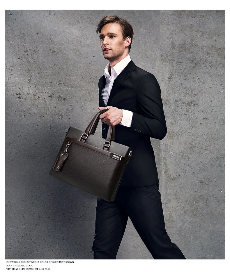 Fashion 2021 3pcs Set Men Briefcase Leather Male Business Office Bags