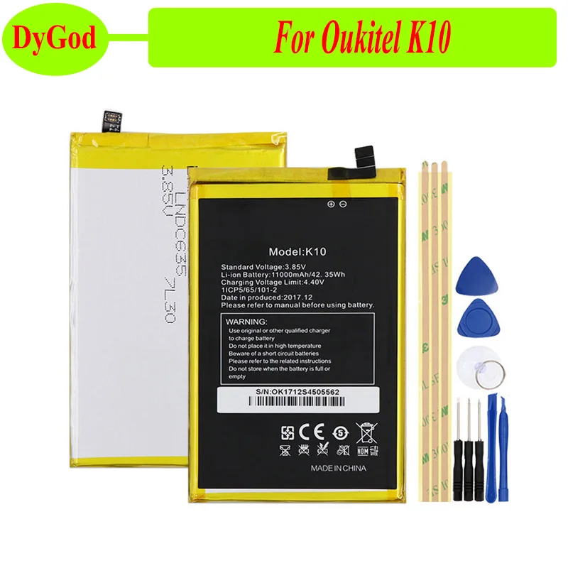 DyGod 11000mAh For Oukitel K10 Battery Large Capacity Mobile Phone High Quality Replacement Battera with Free Tools Set
DyGod 11000mAh For Oukitel K10 Battery Large Capacity Mobile Phone High Quality Replacement Battera with Free Tools Set