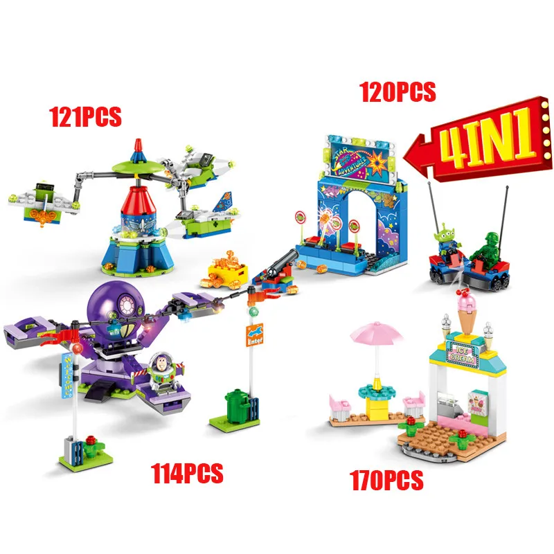 Classic cartoon movie toys story Amusement Park building block buzz woody Alien Jessie figures fighter bricks toys for kids gift
Classic cartoon movie toys story Amusement Park building block buzz woody Alien Jessie figures fighter bricks toys for kids gift