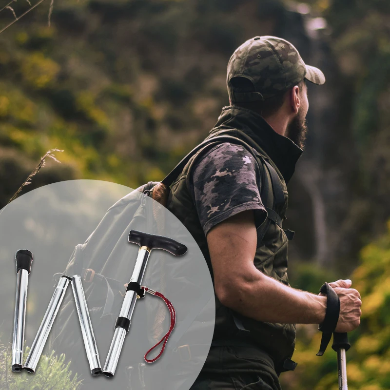 T-handle Portable Easy Folding Walking Stick Adjustable Aluminum Alloy Trekking Stick Mountaineering Telescopic Cane Non Slip
T-handle Portable Easy Folding Walking Stick Adjustable Aluminum Alloy Trekking Stick Mountaineering Telescopic Cane Non Slip