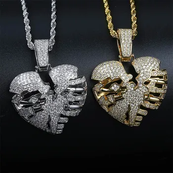 TOPGRILLZ Heart Necklace & Pendant With 4mm Tennis Chain Gold Silver Color Cubic Zircon Men's Women Hip hop Jewelry Gift
TOPGRILLZ Heart Necklace & Pendant With 4mm Tennis Chain Gold Silver Color Cubic Zircon Men's Women Hip hop Jewelry Gift