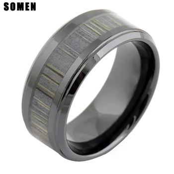 9mm Men Vintage Ceramic Zebra Wood Inlay Wedding Ring Male Engagement Rings Mens Fashion Jewelry Bague Ceramique anillos hombre
9mm Men Vintage Ceramic Zebra Wood Inlay Wedding Ring Male Engagement Rings Mens Fashion Jewelry Bague Ceramique anillos hombre