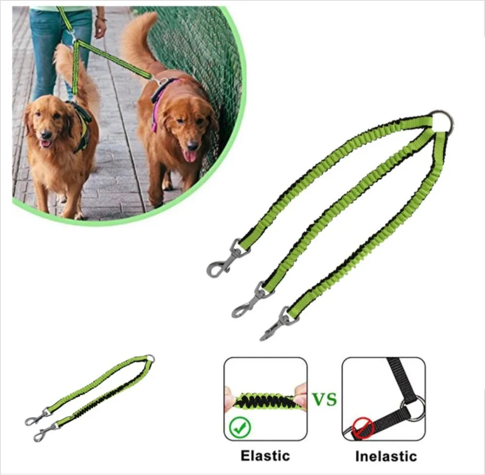 Heavy Duty Sturdy Stretchable Nylon Tangle Free Dog Pet Coupler Reflective Leash Elastic 2 or 3 dogs training walking leashes
Heavy Duty Sturdy Stretchable Nylon Tangle Free Dog Pet Coupler Reflective Leash Elastic 2 or 3 dogs training walking leashes