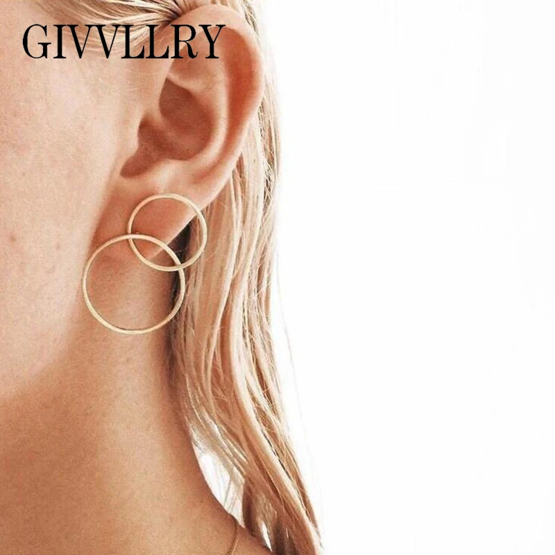 GIVVLLRY Circle Round Stud Earrings Fashion Jewelry Minimalist Gold Silver Geometric Round Statement Earrings for Women
GIVVLLRY Circle Round Stud Earrings Fashion Jewelry Minimalist Gold Silver Geometric Round Statement Earrings for Women