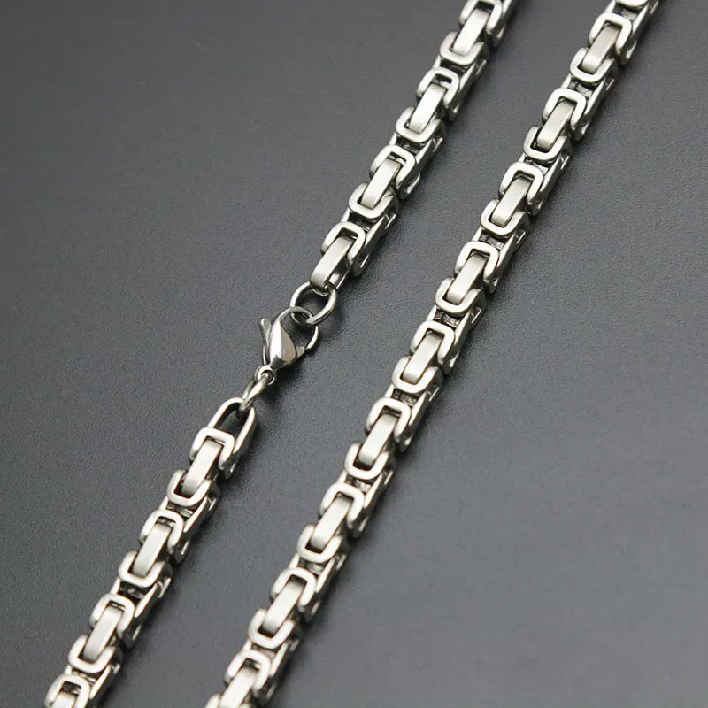 Fashion Silver Jewelry Men Chain Silver Tone 316 Stainless Steel 18 20 22 24 26 28 30 32inch Byzantine Box Link Necklace
Fashion Silver Jewelry Men Chain Silver Tone 316 Stainless Steel 18 20 22 24 26 28 30 32inch Byzantine Box Link Necklace