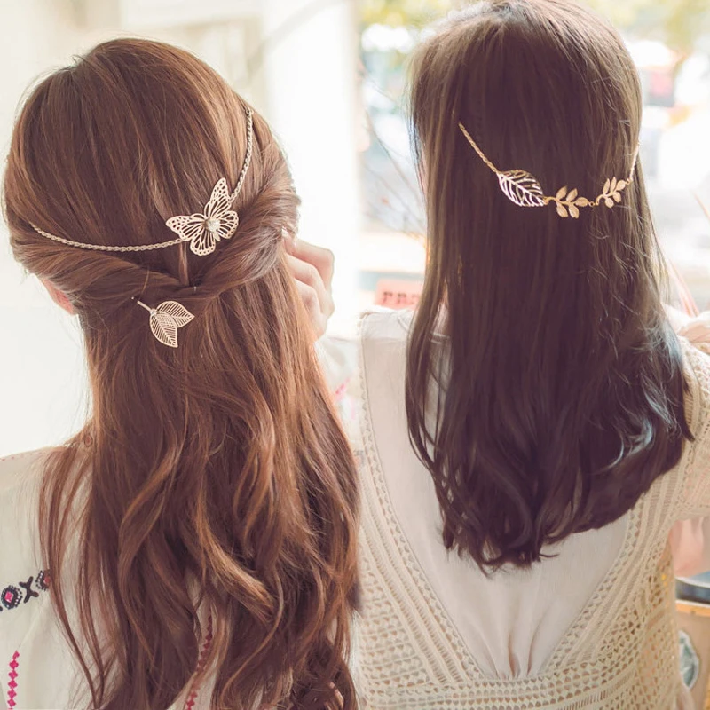 Japanese and Korean Version of the Sweet Metal Butterfly Sen Female Series of Leaves after Wearing Hair Band
Japanese and Korean Version of the Sweet Metal Butterfly Sen Female Series of Leaves after Wearing Hair Band