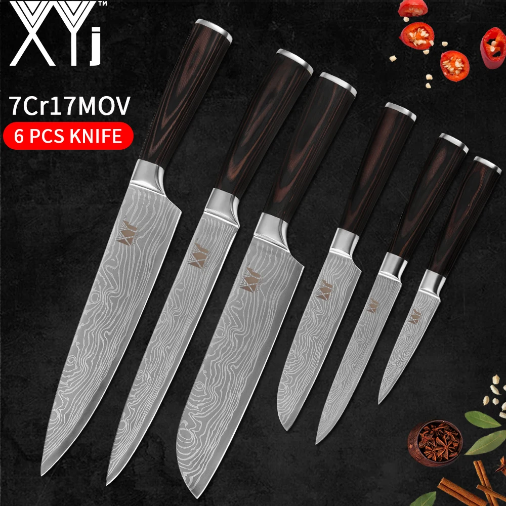 XYj Fruit Utility Santoku Slicing Chef Knife Japanese Professional Chef's 7Cr17 Stainless Steel Kitchen Knife Color Wood Handle
XYj Fruit Utility Santoku Slicing Chef Knife Japanese Professional Chef's 7Cr17 Stainless Steel Kitchen Knife Color Wood Handle