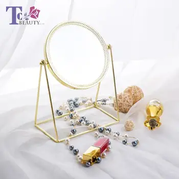 Makeup Mirror Small Desktop Single-sided Round Princess Makeup Mirror Portable Nordic Golden Beauty Makeup Mirror Metal
Makeup Mirror Small Desktop Single-sided Round Princess Makeup Mirror Portable Nordic Golden Beauty Makeup Mirror Metal