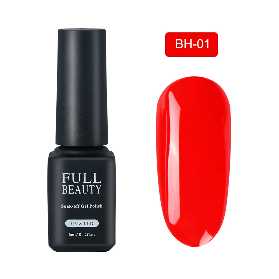 6ml Charm UV Nail Gel Varnish Gorgeous Wine Red Pure Color Lacquer Soak Off Polish Base Top Coat Manicure Decor Tools LABH01-06 (8)