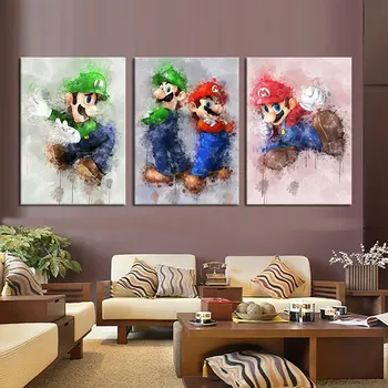 3 Piece Nintendo Game Poster Super Mario Bros Game Figure Wall Sticker Home Decoration Background Wall Art Canvas Painting Gifts
3 Piece Nintendo Game Poster Super Mario Bros Game Figure Wall Sticker Home Decoration Background Wall Art Canvas Painting Gifts