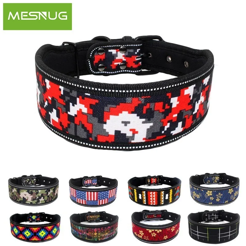 MESNUG Fashion Reflective Large Dog Collar For Medium Big Dogs Waterproof Elastic Soft Padded Pet Collar Camouflage Hot Sale
MESNUG Fashion Reflective Large Dog Collar For Medium Big Dogs Waterproof Elastic Soft Padded Pet Collar Camouflage Hot Sale