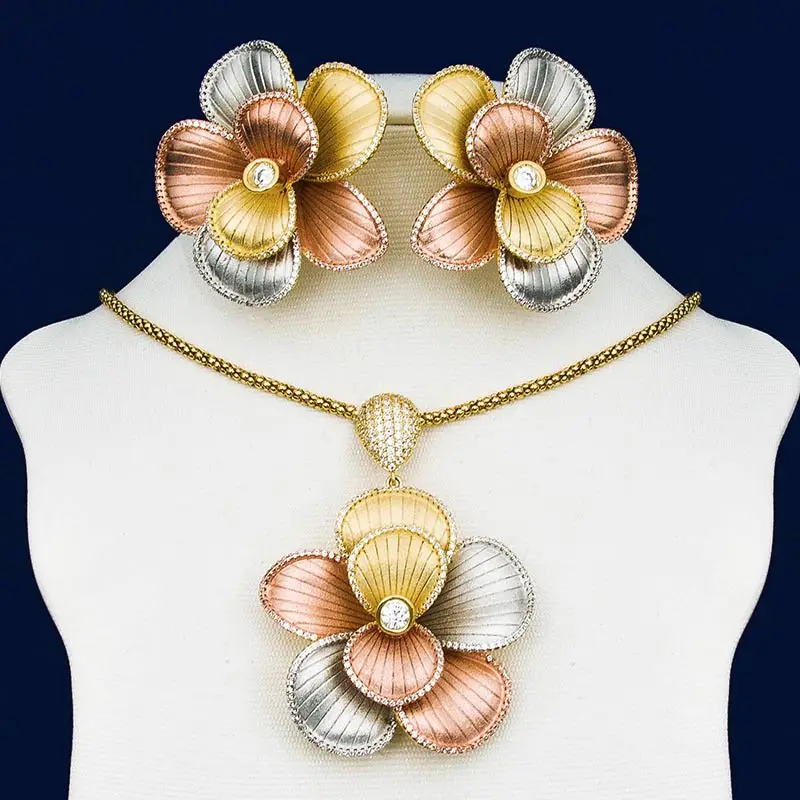 ModemAngel Lotus Big Flowers Shape Fashion Earring Copper Three Tones Color Jewelry For Women Bijoux
ModemAngel Lotus Big Flowers Shape Fashion Earring Copper Three Tones Color Jewelry For Women Bijoux