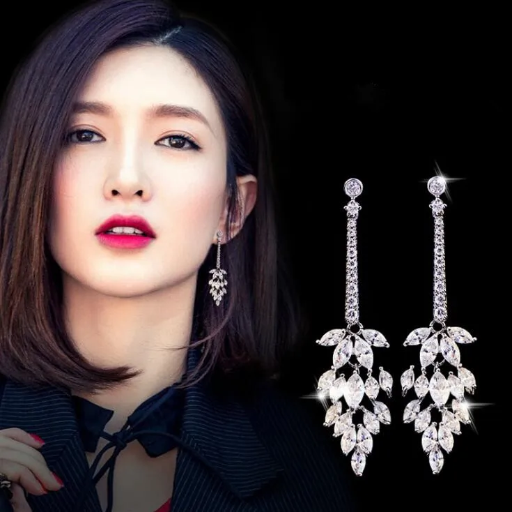 LZX New Design Long Crystal Drop Earrings For Women Luxurious Fashion Jewelry Paved Shining Cubic Zirocnia Sone Pendientes Mujer
LZX New Design Long Crystal Drop Earrings For Women Luxurious Fashion Jewelry Paved Shining Cubic Zirocnia Sone Pendientes Mujer
