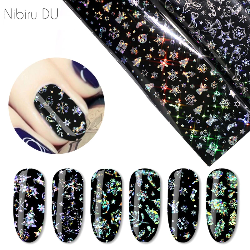 4 Sheet/Pack Nails Art Foils Decals Laser Holographic Christmas Snowflakes Design Wraps Nail Transfer Stickers For 3D Decoration
4 Sheet/Pack Nails Art Foils Decals Laser Holographic Christmas Snowflakes Design Wraps Nail Transfer Stickers For 3D Decoration