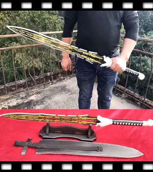 Handmade KungFu War God Sword WuShu Dragon Jian Sharp 1095 High Carbon Steel Blade/Leather Sheath
Handmade KungFu War God Sword WuShu Dragon Jian Sharp 1095 High Carbon Steel Blade/Leather Sheath