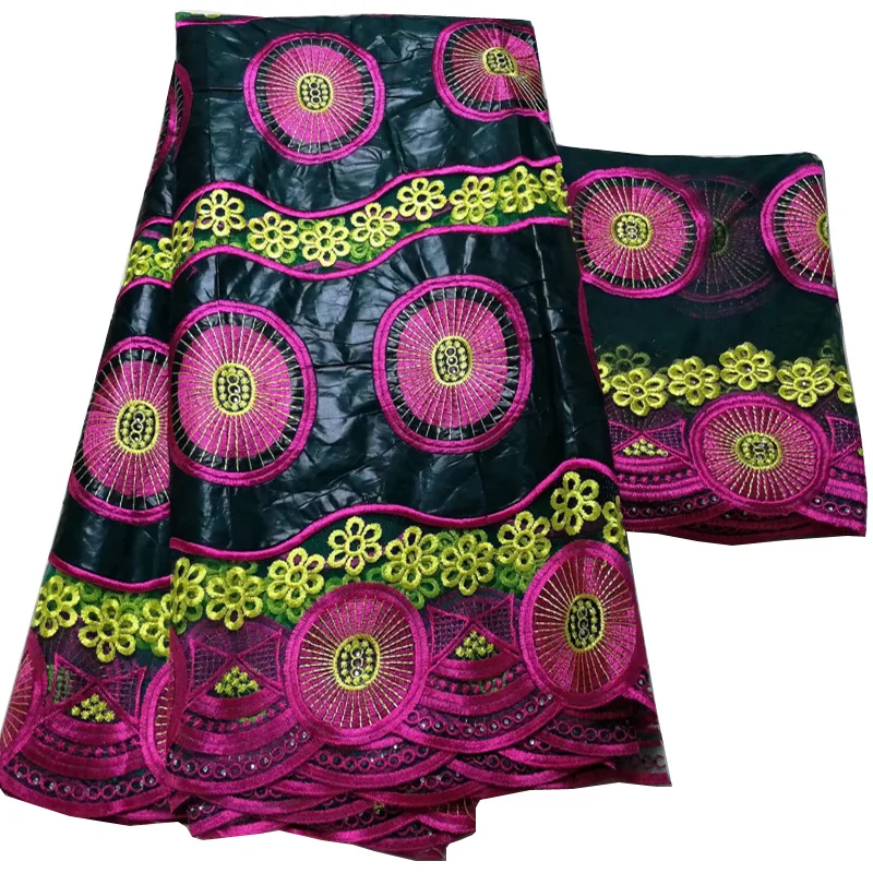12 colors high quality African bazin riche lace fabric with wonderful embroidery 5yards +2yards French lace for party BLS27
12 colors high quality African bazin riche lace fabric with wonderful embroidery 5yards +2yards French lace for party BLS27