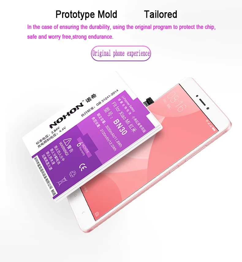NOHON BN30 Battery For Xiaomi Redmi 4A 3120mAh Replace Mobile Phone Batteries For Redmi 4A Bateria Battery Mi BN30 Rechargeable (7)