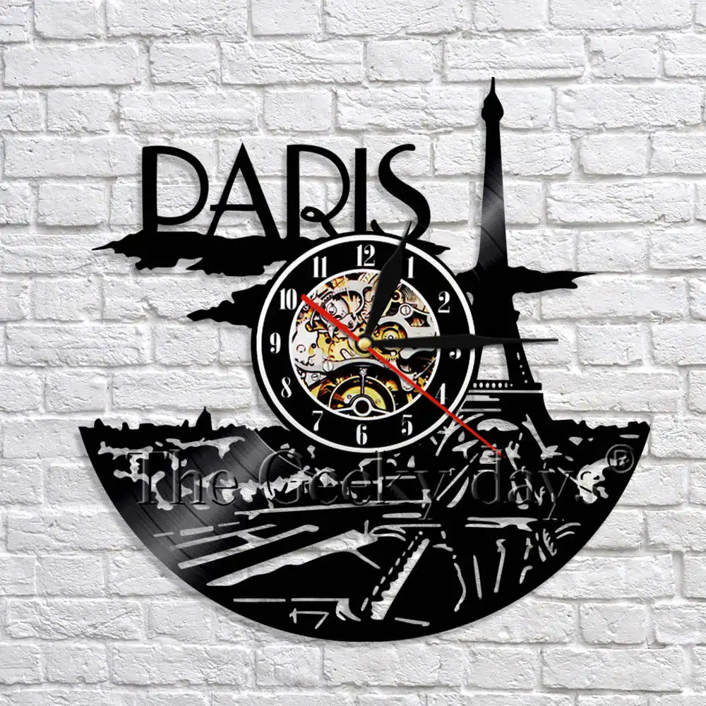 Romantic French Paris Skyline Vinyl Record Wall Clock LP Record Time Clock Handmade Craft Modern Nursery Wall Art Decor
Romantic French Paris Skyline Vinyl Record Wall Clock LP Record Time Clock Handmade Craft Modern Nursery Wall Art Decor