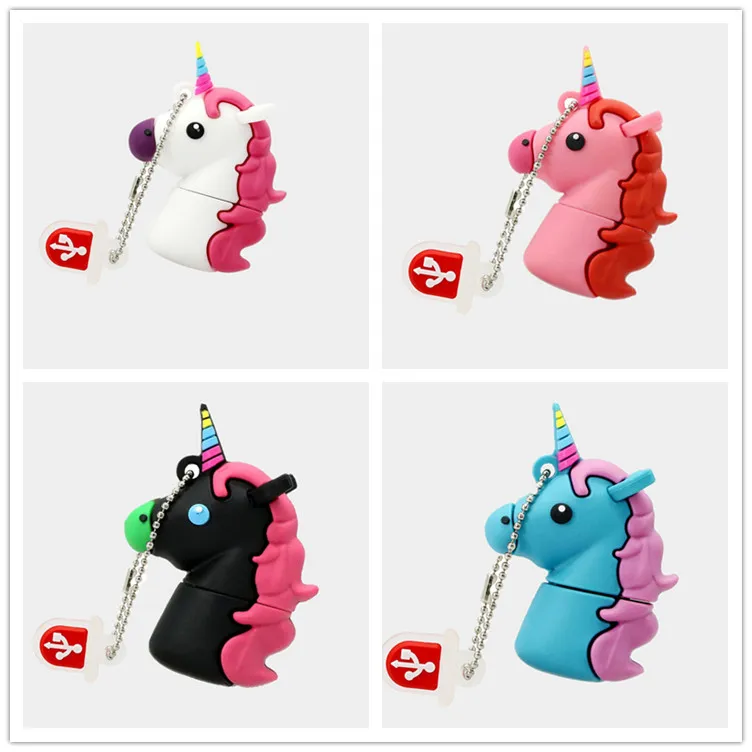 NEW Cute Horse Cartoon Model USB2.0 8GB-64GB flash drive memory stick pen-drive