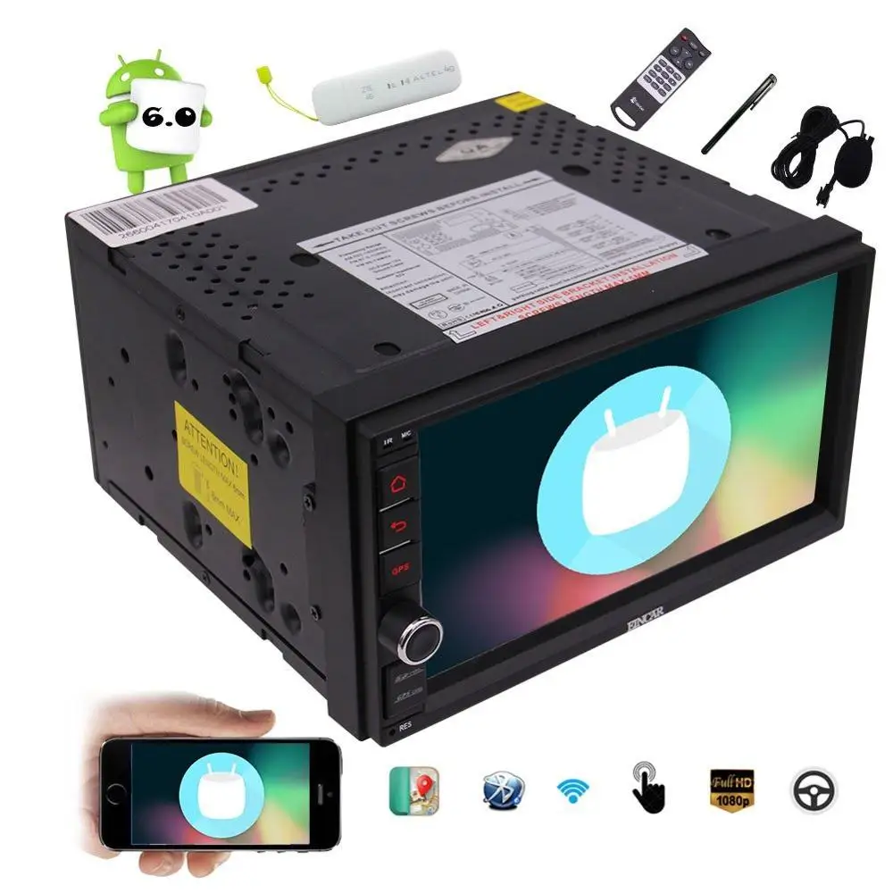 2 din Android 6.0 with GPS Navigation 7'' Touchscreen+4G dongle Double Din Bluetooth WiFi Mirrorlink OBD2 Free Remote car palyer
2 din Android 6.0 with GPS Navigation 7'' Touchscreen+4G dongle Double Din Bluetooth WiFi Mirrorlink OBD2 Free Remote car palyer