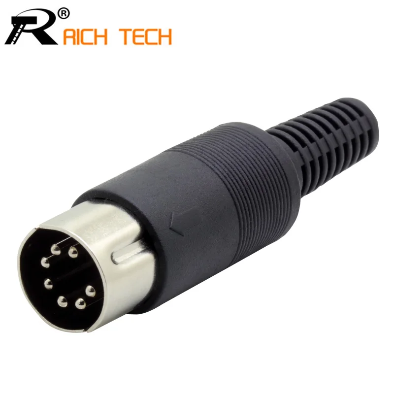 R Connector 7PIN DIN Male Plug DIN Computer Accessories with Plastic Handle Spring Fits Cable Size Up to 6.5mm 10pcs/lot
R Connector 7PIN DIN Male Plug DIN Computer Accessories with Plastic Handle Spring Fits Cable Size Up to 6.5mm 10pcs/lot