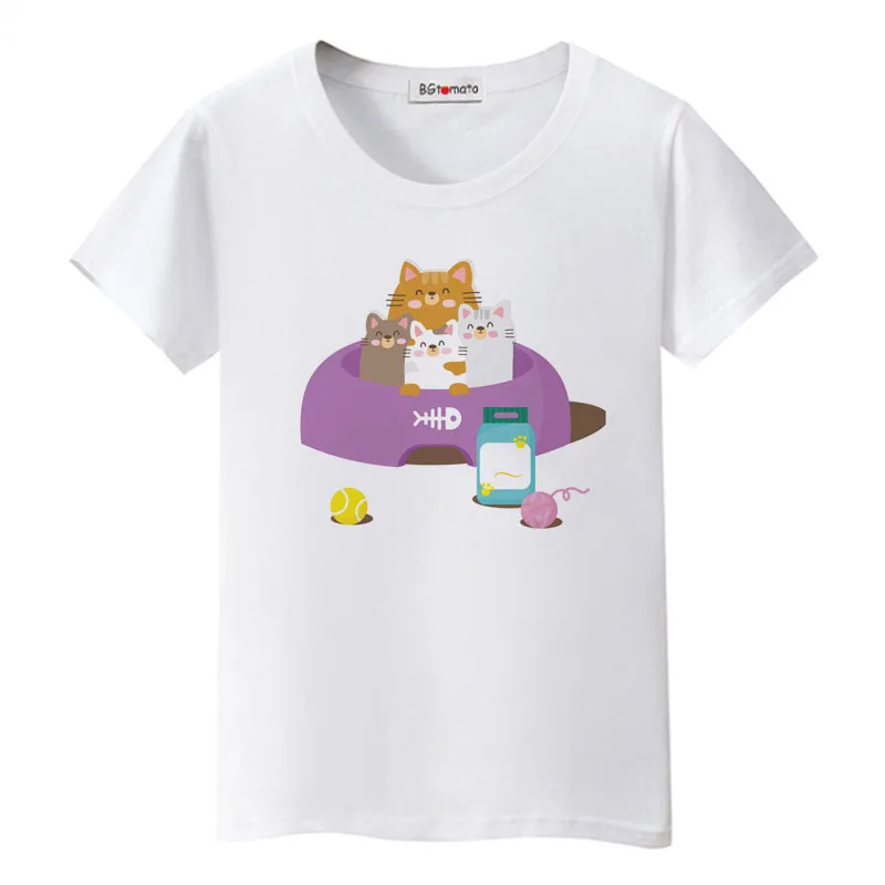 BGtomato Lovely cats cute cartoon t-shirt girls candy color tops good quality comfortable tshirt women Hot sale brand tops tees
BGtomato Lovely cats cute cartoon t-shirt girls candy color tops good quality comfortable tshirt women Hot sale brand tops tees