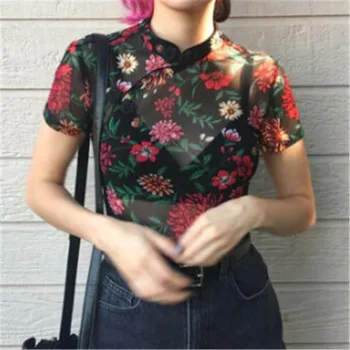Black Boho Floral Print Short Sleeve Tank Women Tops Blouses 2019 Chinese Style Lady Camis Tops Vacation Mesh Tops Female Blouse
Black Boho Floral Print Short Sleeve Tank Women Tops Blouses 2019 Chinese Style Lady Camis Tops Vacation Mesh Tops Female Blouse
