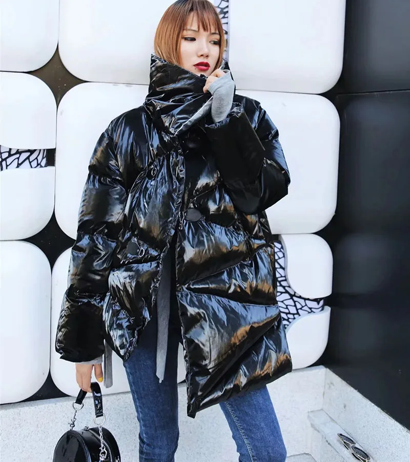 BONU 2019 Winter Ladies Asymmetric Length glossy Down Parka Winter Warm Parka Female Jacket women Loose women's winter jacket
BONU 2019 Winter Ladies Asymmetric Length glossy Down Parka Winter Warm Parka Female Jacket women Loose women's winter jacket