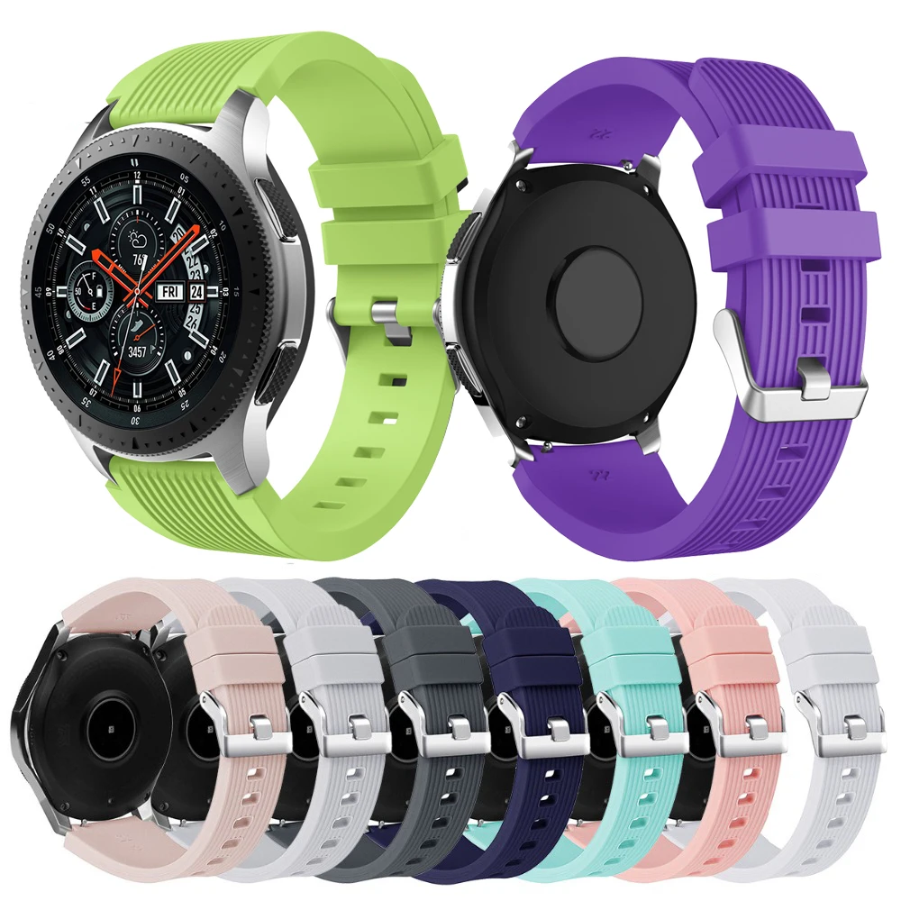 Силиконовый ремешок для часов Samsung galaxy Watch 46 мм спортивный сменный Браслет 22 Gear S3