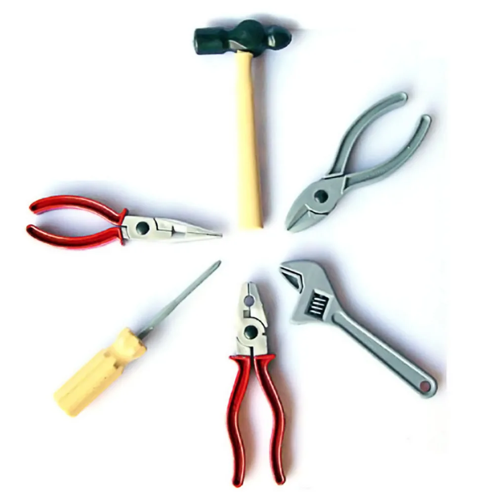 Tool Toys Kids Hammer Pliers Nipper Pliers Simulation Manual Maintenance Repair Tools Kit Toys Durable 6 Pcs Toys for Children
Tool Toys Kids Hammer Pliers Nipper Pliers Simulation Manual Maintenance Repair Tools Kit Toys Durable 6 Pcs Toys for Children