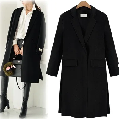 UK New 2018 Women Spring Winter Simple Woolen Long Coat Office ladies Gray Black Beige Khaki Outerwear Casacos Manteau femme
UK New 2018 Women Spring Winter Simple Woolen Long Coat Office ladies Gray Black Beige Khaki Outerwear Casacos Manteau femme