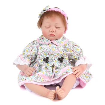 55CM 22Inch Sleeping Reborn Baby Doll Gender Girl Soft Alive Half Body Silicone Reborn Dolls Newborn Bebe Toys Gifts Bonecas
55CM 22Inch Sleeping Reborn Baby Doll Gender Girl Soft Alive Half Body Silicone Reborn Dolls Newborn Bebe Toys Gifts Bonecas