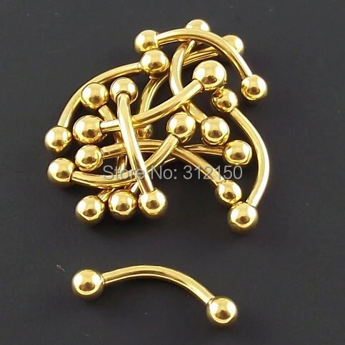 SaYao 50pcs/lot Free shipping wholesale Barbells Gold Ball Eyebrow Rings Ring body jewelry body piercing jewelry
SaYao 50pcs/lot Free shipping wholesale Barbells Gold Ball Eyebrow Rings Ring body jewelry body piercing jewelry