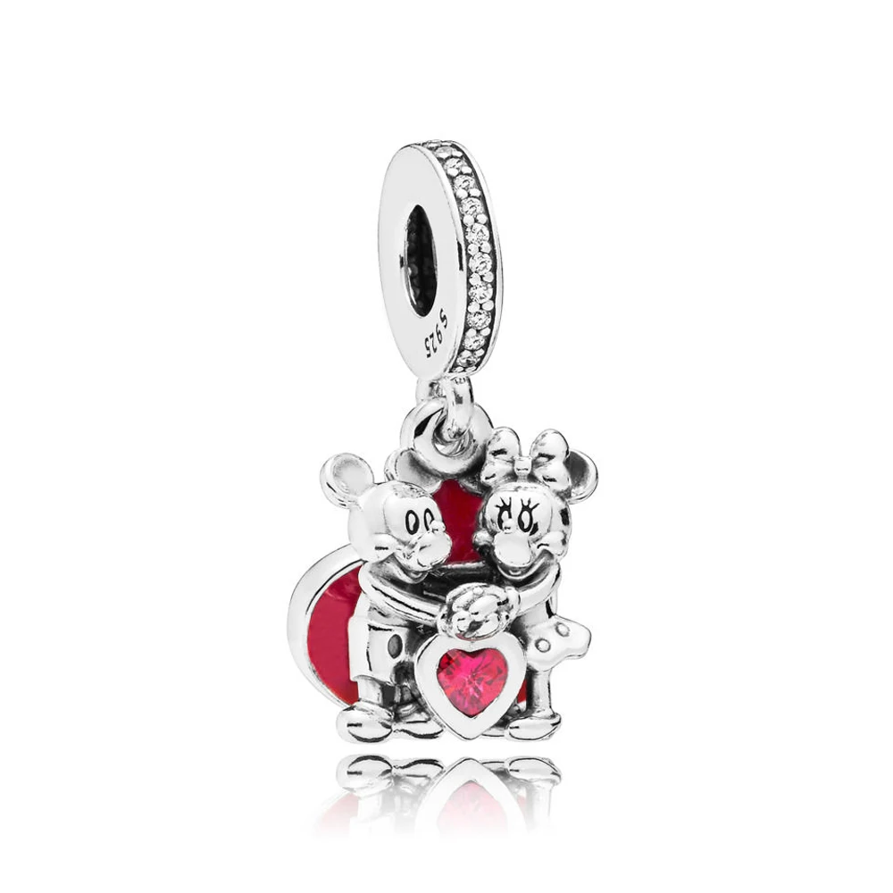 

SIENTO 100% 925 Sterling Silver 797769CZR Charm With Love Hanging Charm Pendant DIY All Bracelets Fashion Jewelry