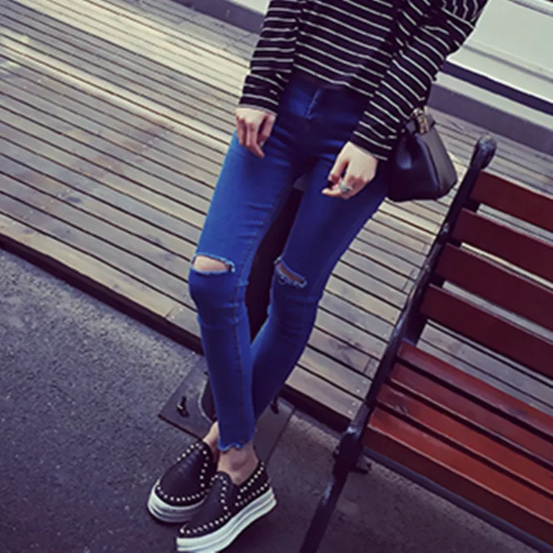 AnShine 2017 Women Skinny Jeans New Fall Fashion Pencil Pants Denim Strech Blue Hole Ripped High Waist Plus Size Jeans 
AnShine 2017 Women Skinny Jeans New Fall Fashion Pencil Pants Denim Strech Blue Hole Ripped High Waist Plus Size Jeans