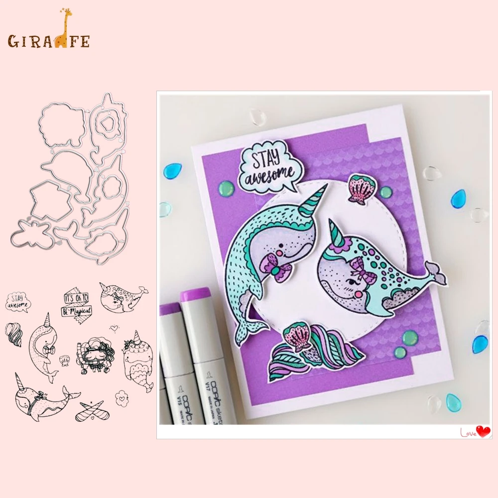 Whale dolphin Metal Cutting Dies and stamps New 2019 Animal Fish DIY dies scrapbooking New Arrivals Embossing Stamp and Die Set
Whale dolphin Metal Cutting Dies and stamps New 2019 Animal Fish DIY dies scrapbooking New Arrivals Embossing Stamp and Die Set