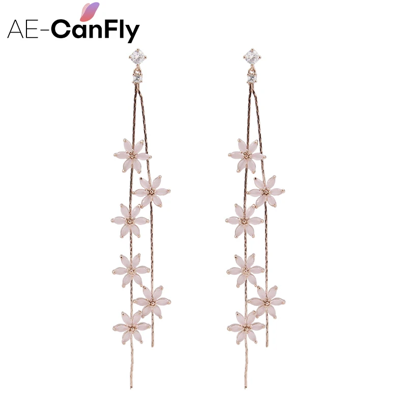 AE-CANFLY Fashion Crystal Flower Metal Long Chain Tassel Earrings For Women Dangle Drop Jewelry Party Or Wedding G
AE-CANFLY Fashion Crystal Flower Metal Long Chain Tassel Earrings For Women Dangle Drop Jewelry Party Or Wedding G