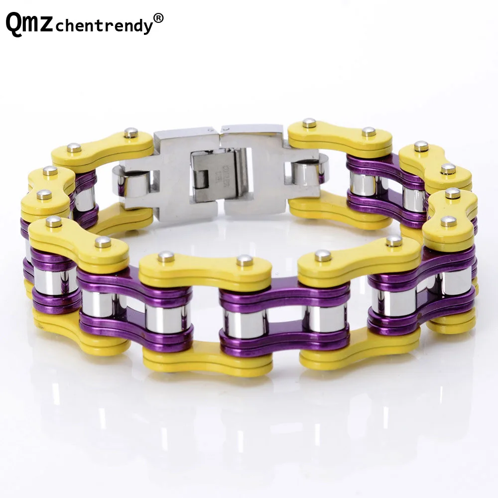 22cm 17mm 115g Coolest 316L Stainless Steel Purple Colorful Motorcycle Chain Biker Jewelry Mens Boys Bracelet Bangle
22cm 17mm 115g Coolest 316L Stainless Steel Purple Colorful Motorcycle Chain Biker Jewelry Mens Boys Bracelet Bangle