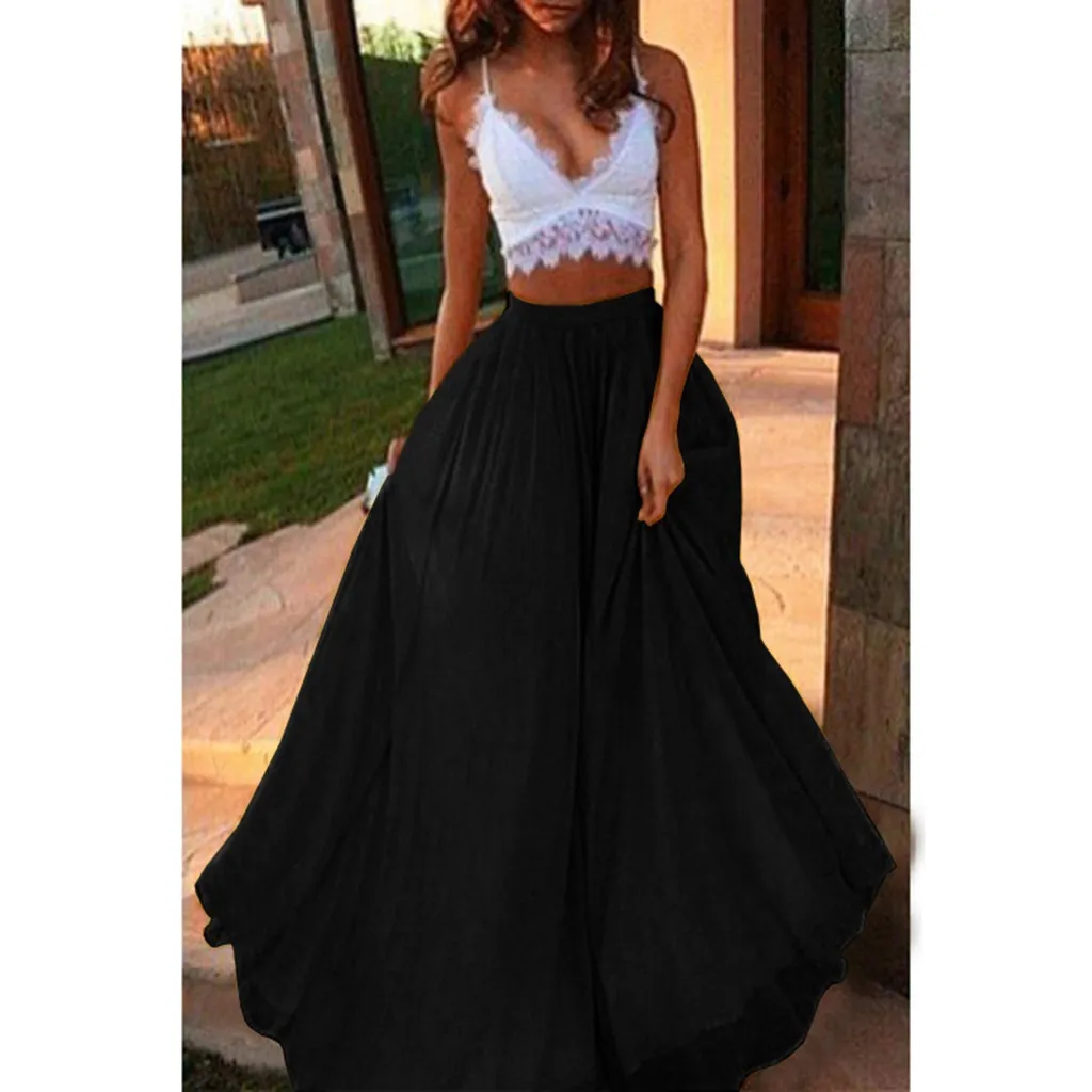 JAYCOSIN 2019 Summer Skirt Women's Fashion Spring Summer Casual Solid Color Midi Skirt Chiffon Skirts Loose Casual Skirt
JAYCOSIN 2019 Summer Skirt Women's Fashion Spring Summer Casual Solid Color Midi Skirt Chiffon Skirts Loose Casual Skirt
